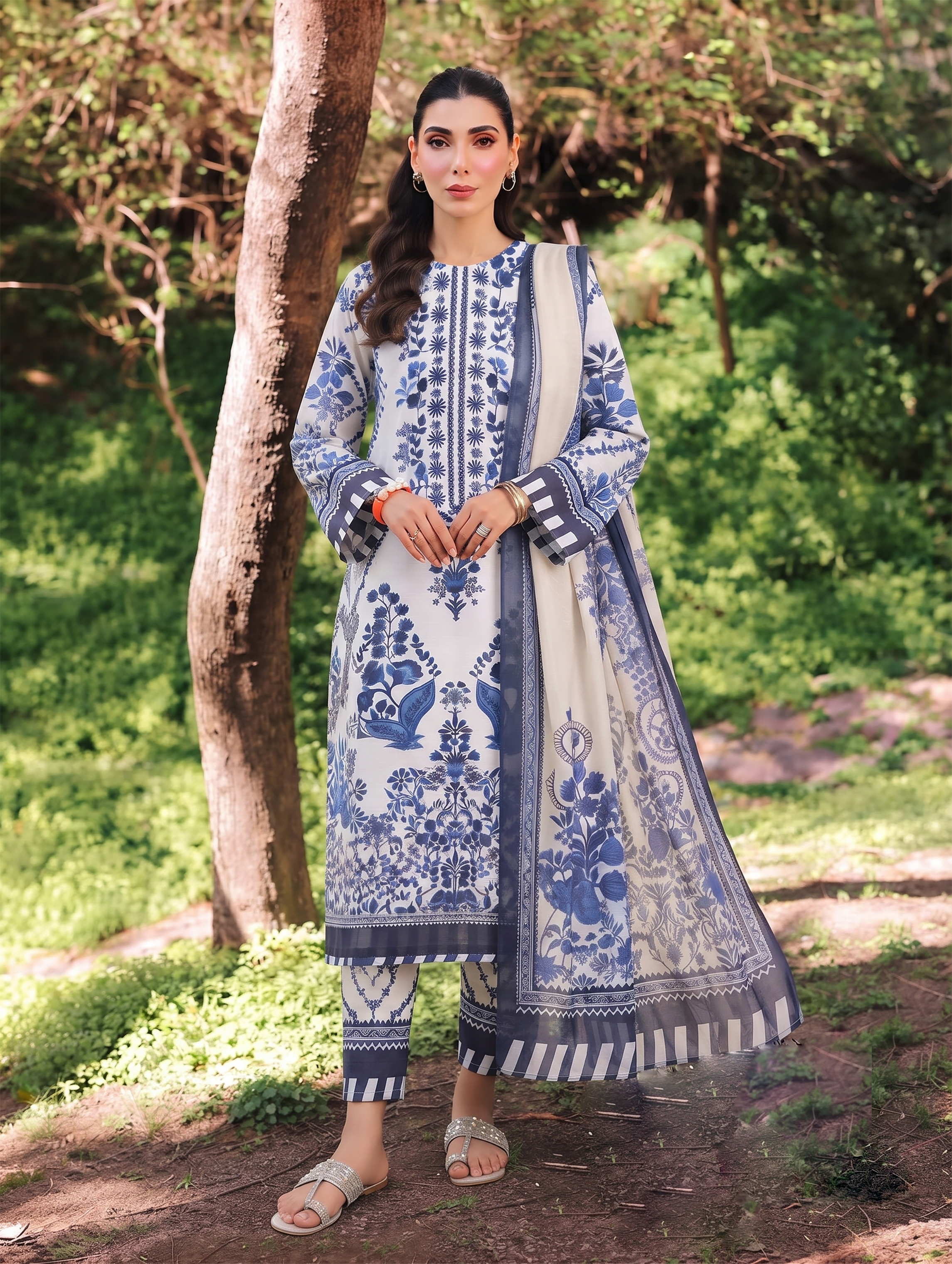 Aabroo Pret – 3 Piece Digital Printed Lawn Suit