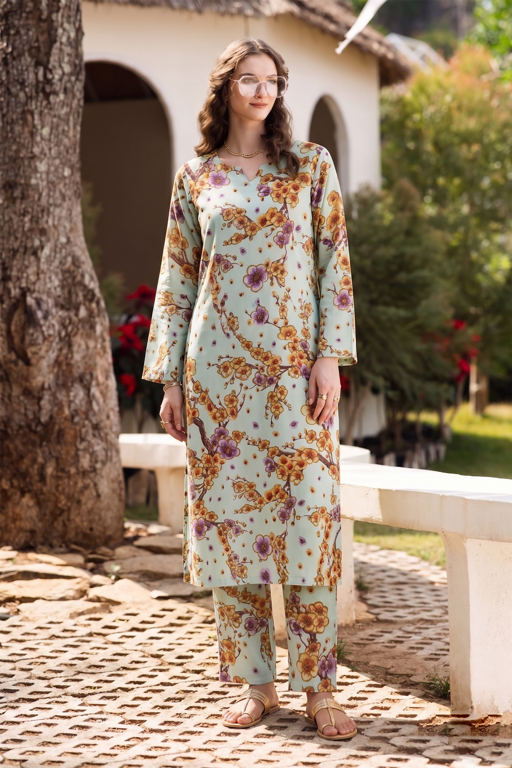 Aabroo Pret- 2PC Unstitched Lawn Suit