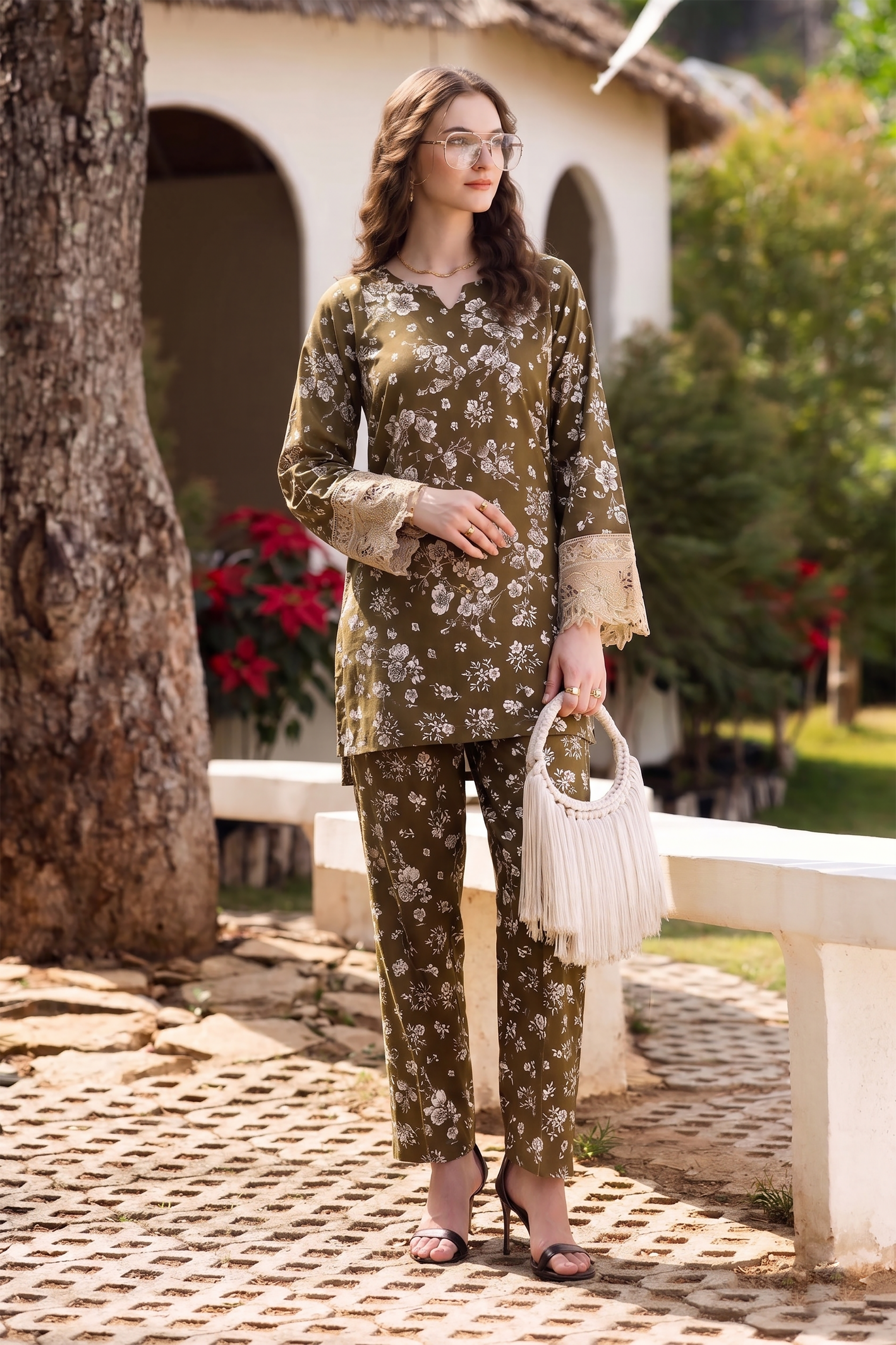 Aabroo Pret- 2PC Unstitched Lawn Suit
