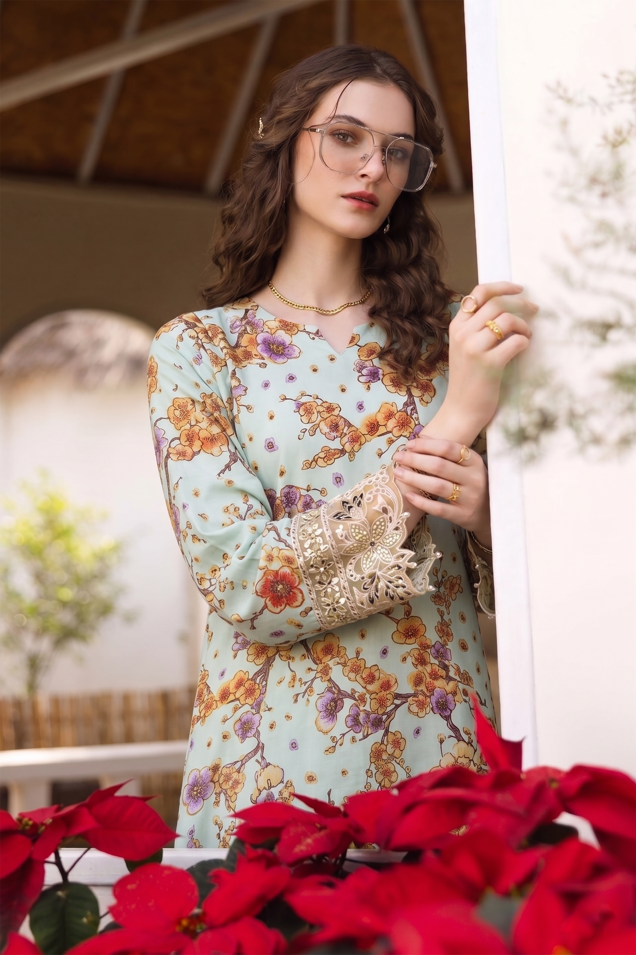 Aabroo Pret- 2PC Unstitched Lawn Suit