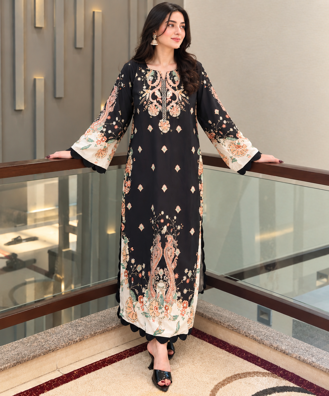 Printed 3PC Stitched Suit
