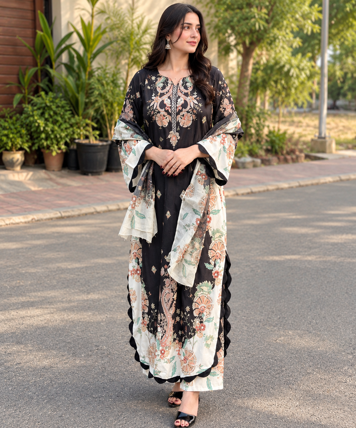 Printed 3PC Stitched Suit